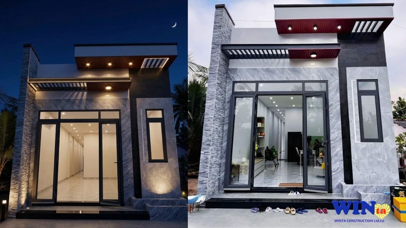 Công trình ở cấp 4 Chú Tám huyện Di Linh do Winta thiết kế và thi công