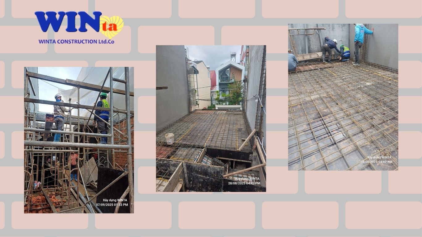 thi công cột dầm sàn