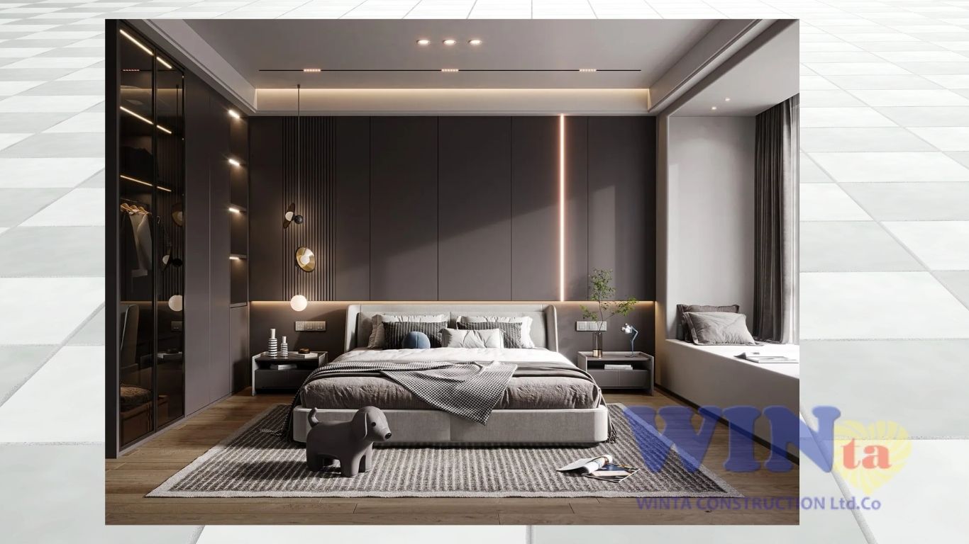 Thiết kế phòng ngủ hiện đại theo phong cách tối giản và sang trọng