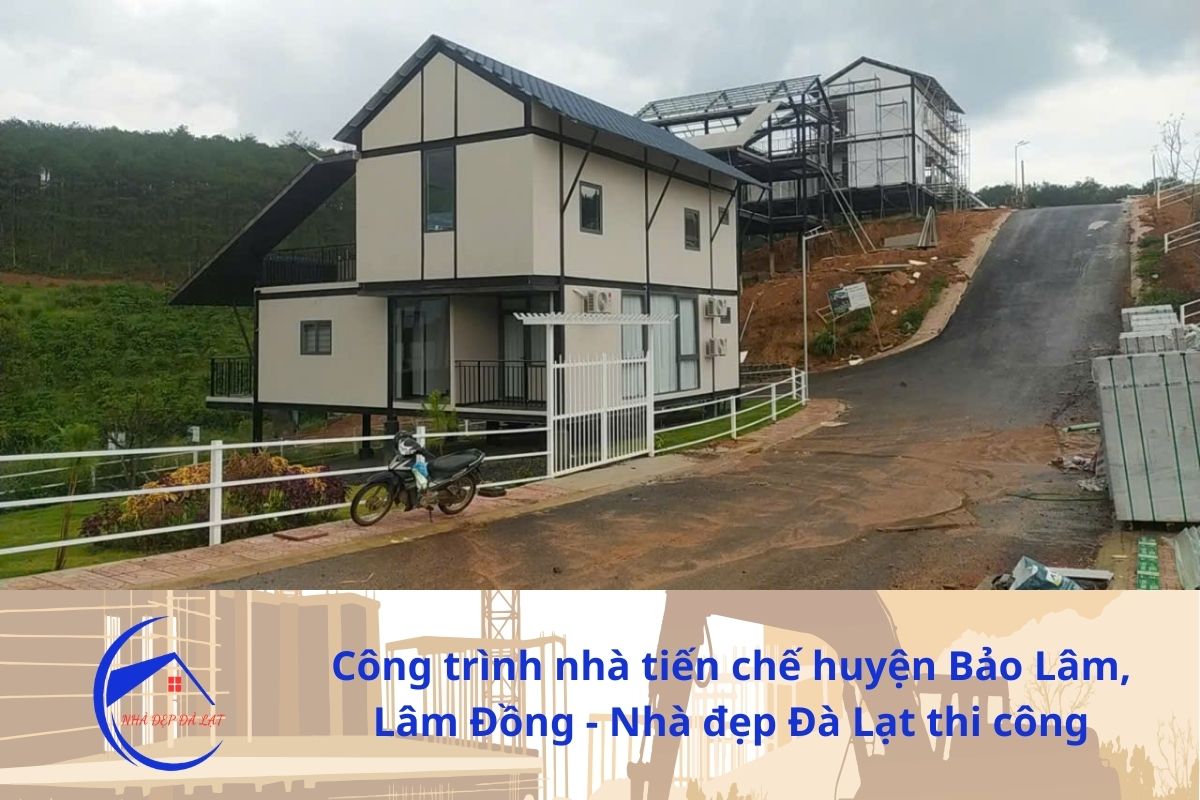 Mẫu nhà tiền chế tại Bảo Lâm Lâm Đồng đẹp hiện đại phù hợp homestay nghỉ dưỡng