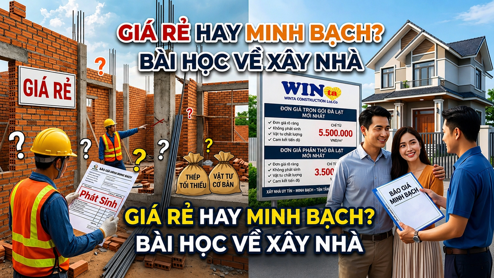 bài học xây nhà giá rẻ hay minh bạch?