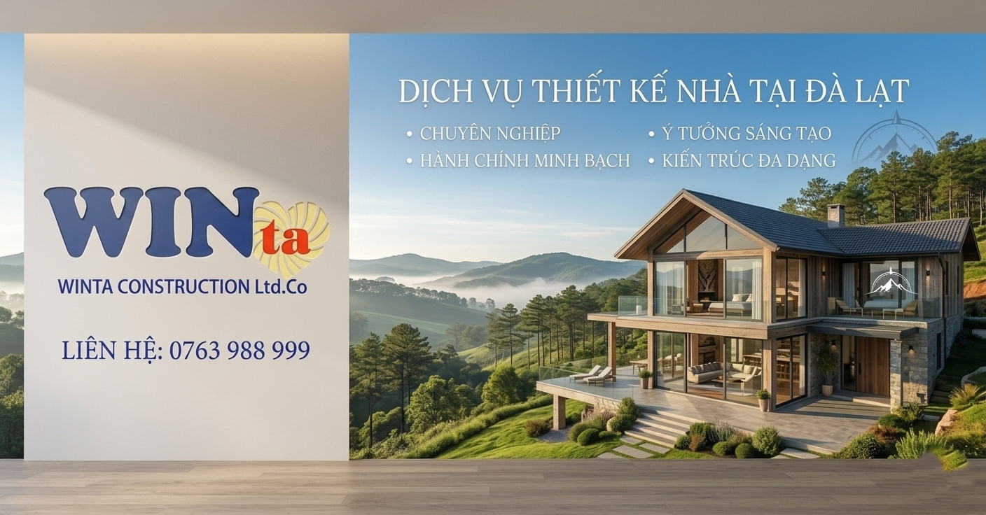 Xây dựng winta là đơn vị thiết kế và thi công trọn gói chuyên nghiệp tại Lâm Đồng